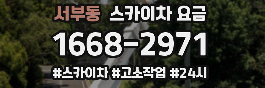 서부동 스카이차 요금