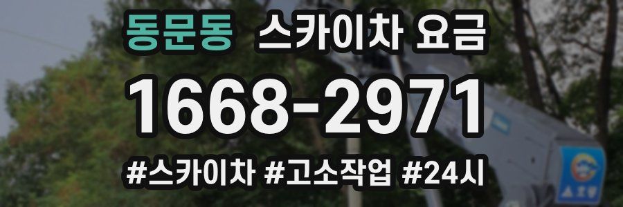 동문동 스카이차 요금