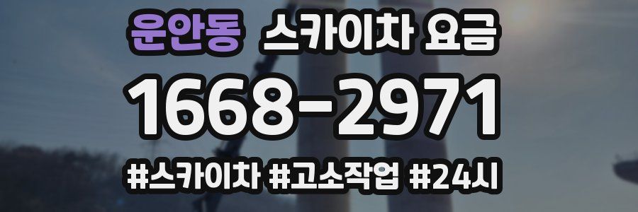 운안동 스카이차 요금