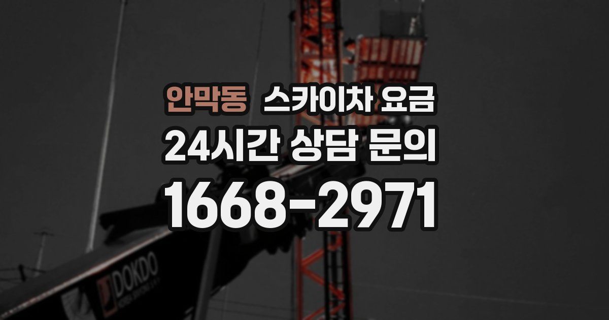 안막동 스카이차 요금