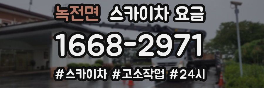 녹전면 스카이차 요금