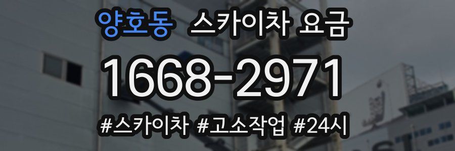 양호동 스카이차 요금