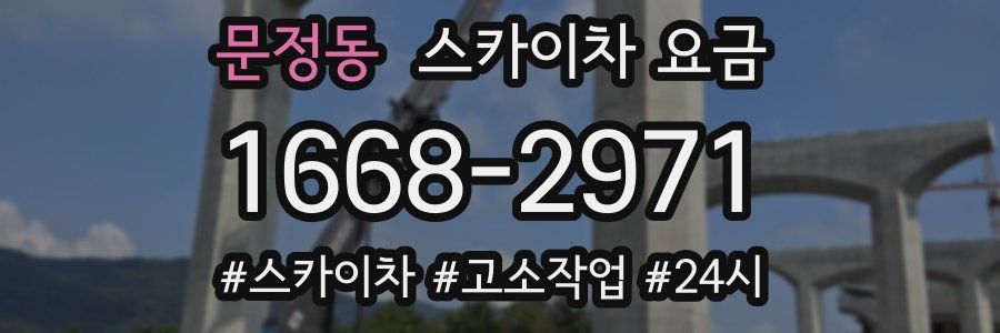 문정동 스카이차 요금