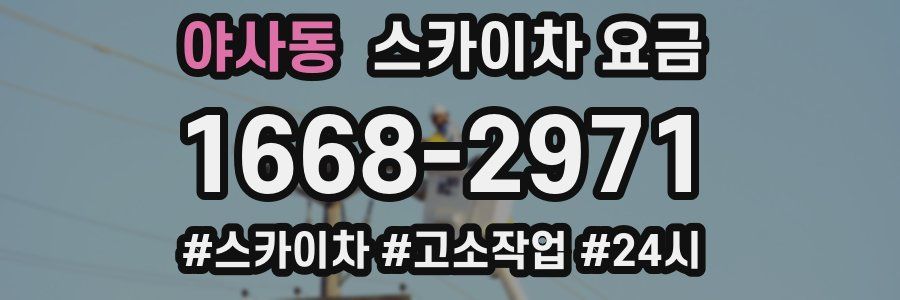 야사동 스카이차 요금