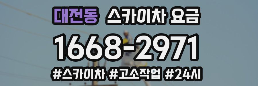 대전동 스카이차 요금