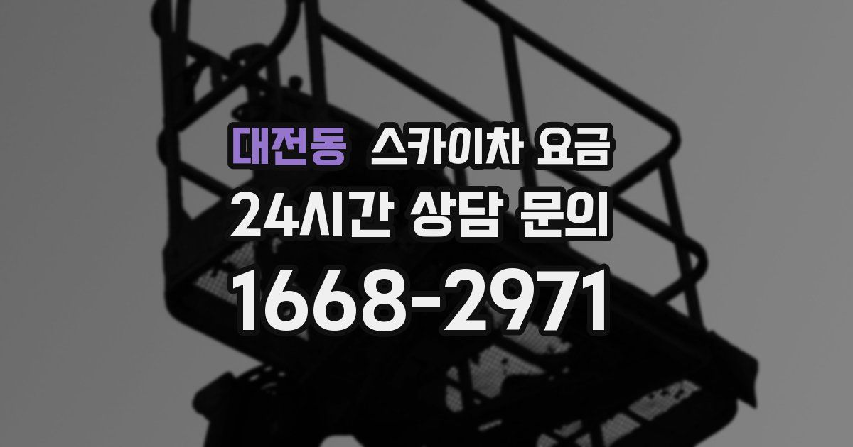 대전동 스카이차 요금