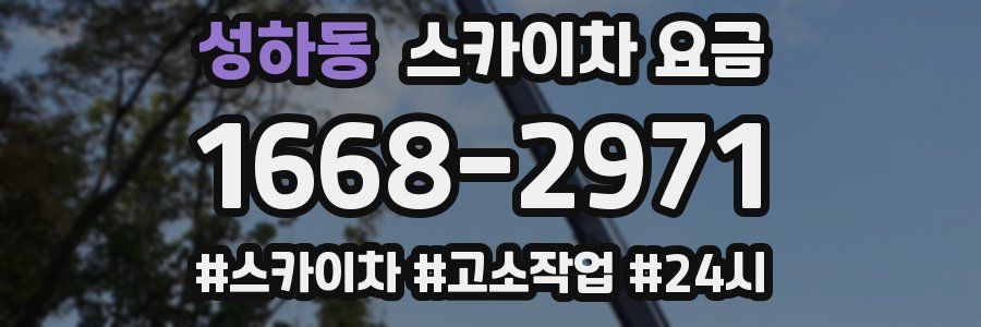 성하동 스카이차 요금