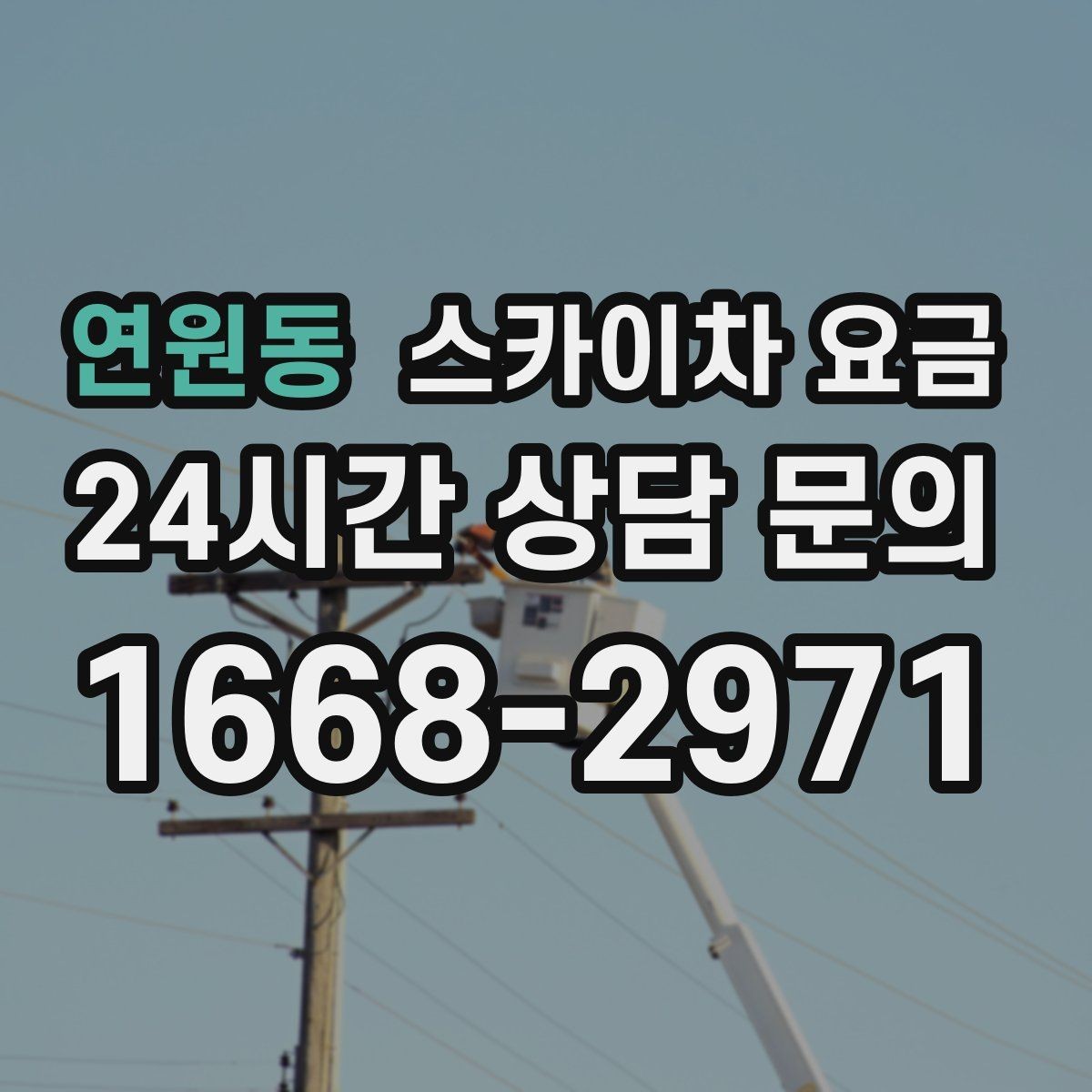 연원동 스카이차 요금 장비 제원에 따라 달라질 수 있는 부분