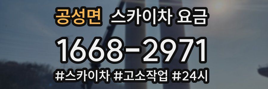 공성면 스카이차 요금