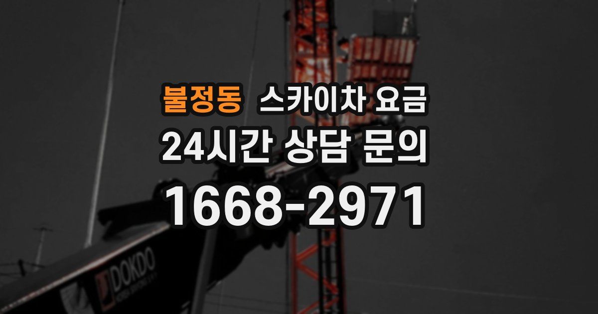 불정동 스카이차 요금