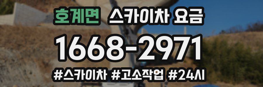 호계면 스카이차 요금