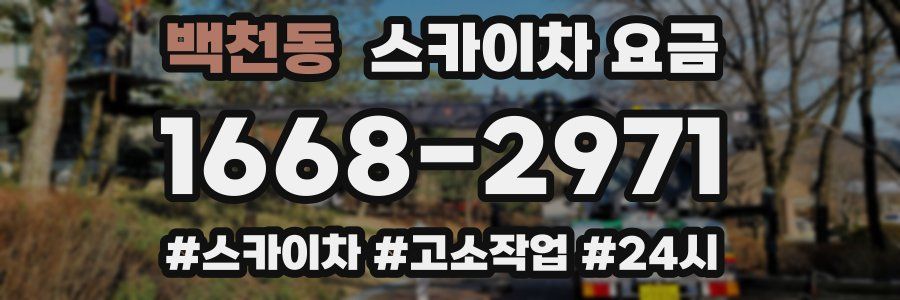 백천동 스카이차 요금