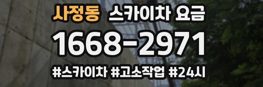 사정동 스카이차 요금