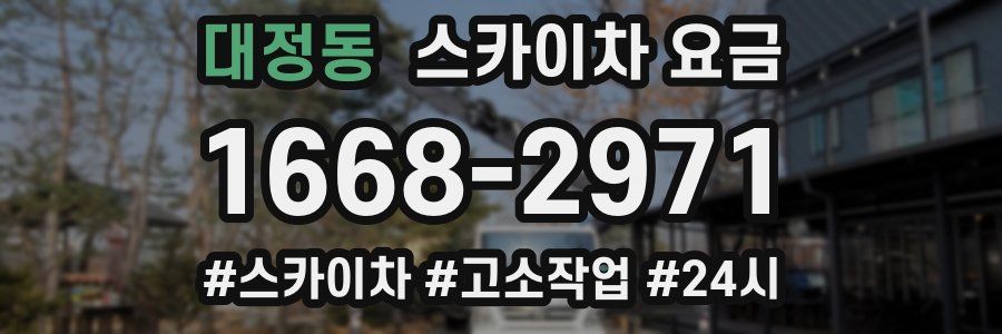 대정동 스카이차 요금