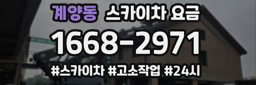 계양동 스카이차 요금