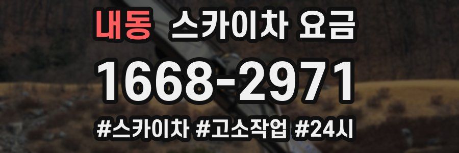 내동 스카이차 요금