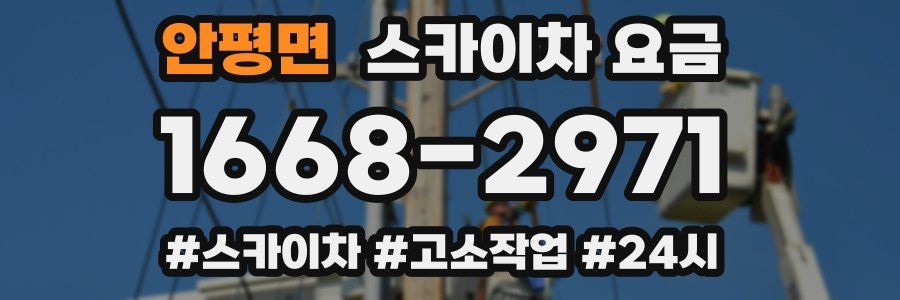 안평면 스카이차 요금