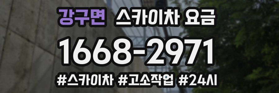 강구면 스카이차 요금