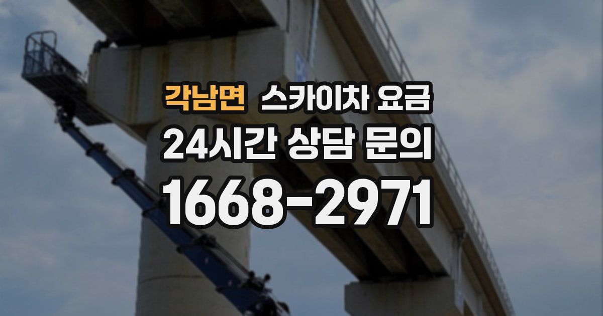 각남면 스카이차 요금