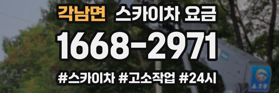 각남면 스카이차 요금