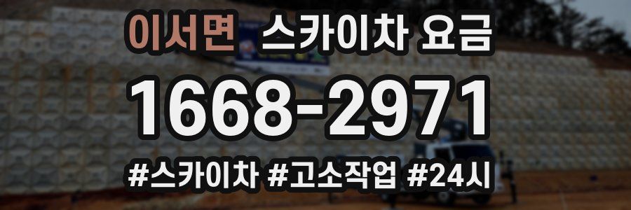 이서면 스카이차 요금