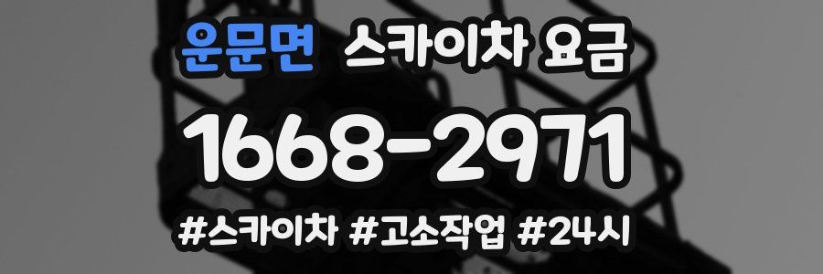 운문면 스카이차 요금