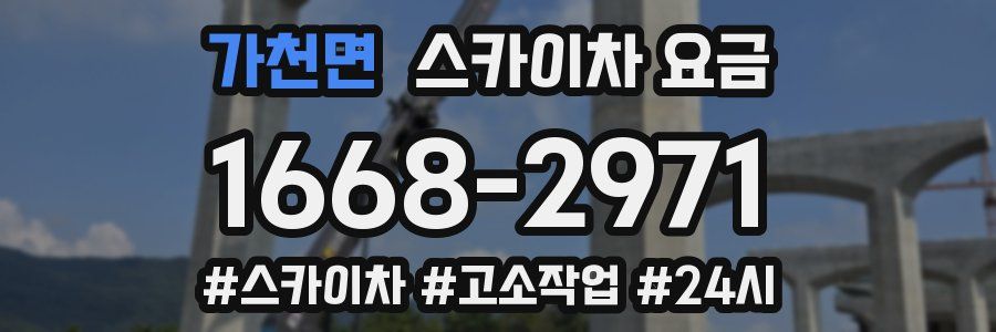 가천면 스카이차 요금