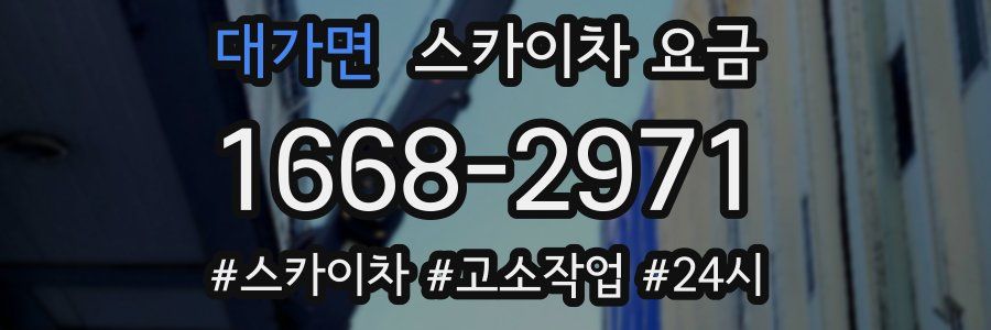 대가면 스카이차 요금