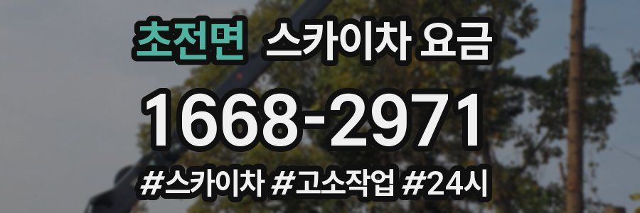 초전면 스카이차 요금