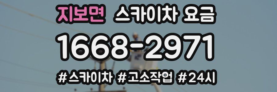 지보면 스카이차 요금