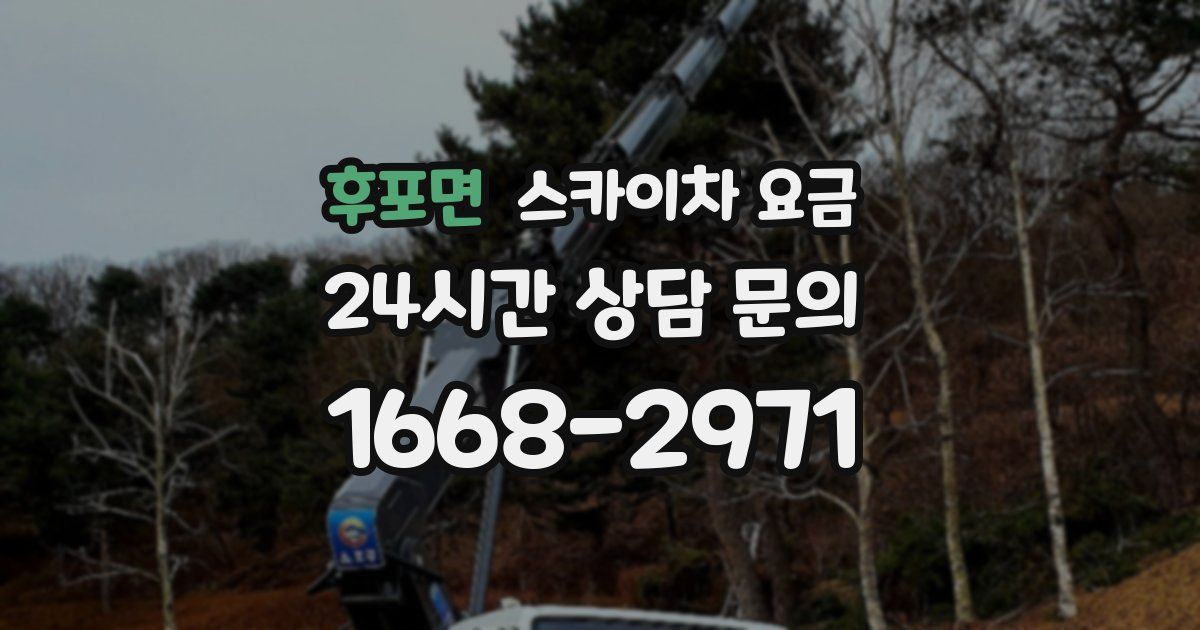 후포면 스카이차 요금