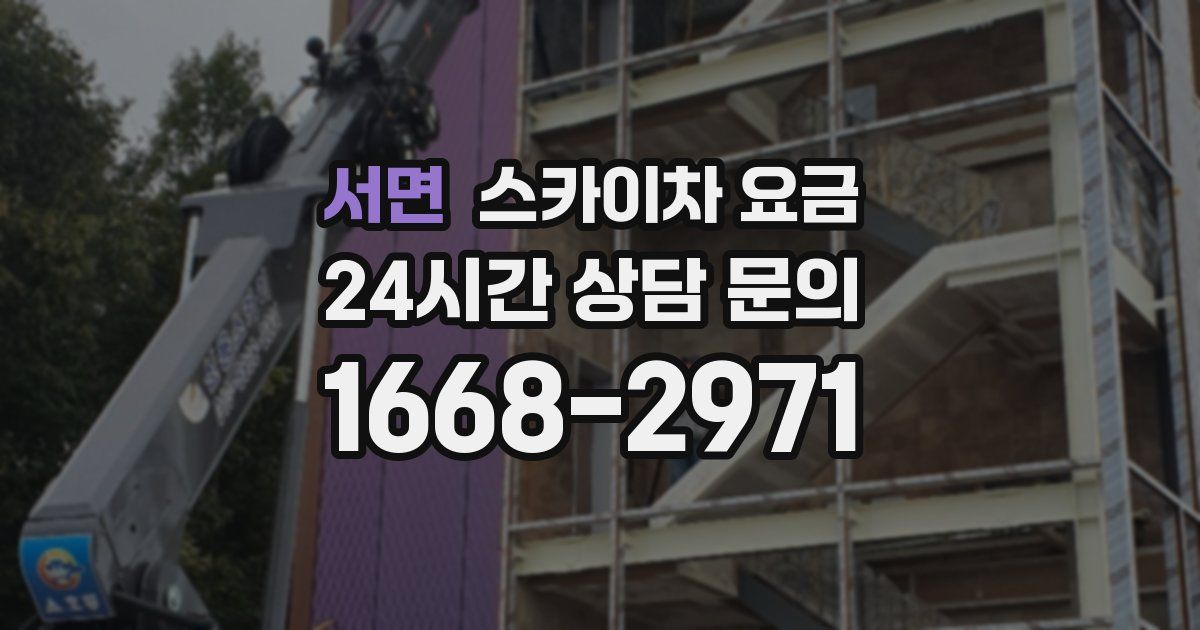 서면 스카이차 요금