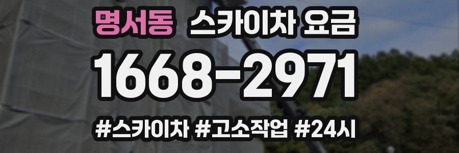 명서동 스카이차 요금