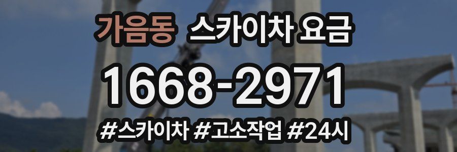 가음동 스카이차 요금