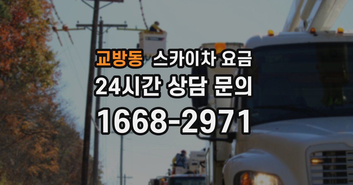 교방동 스카이차 요금