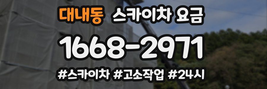 대내동 스카이차 요금