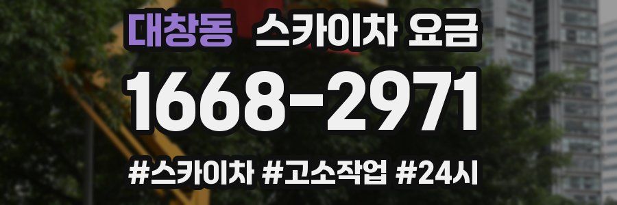 대창동 스카이차 요금
