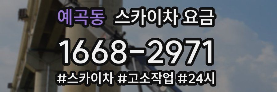 예곡동 스카이차 요금