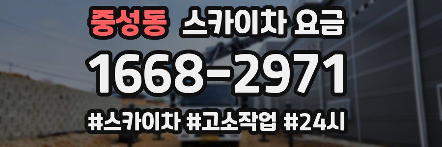 중성동 스카이차 요금