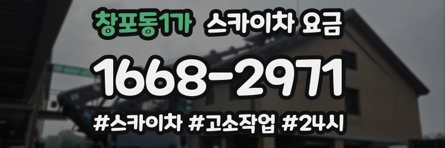 창포동1가 스카이차 요금