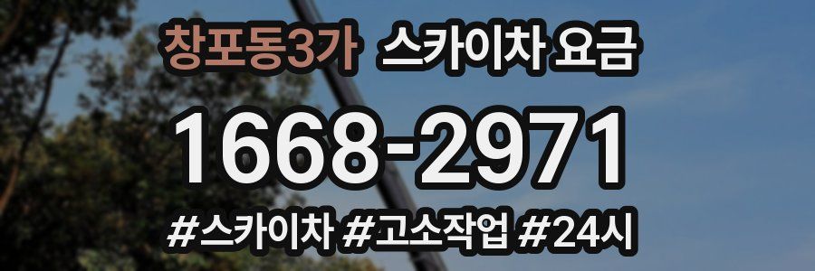 창포동3가 스카이차 요금