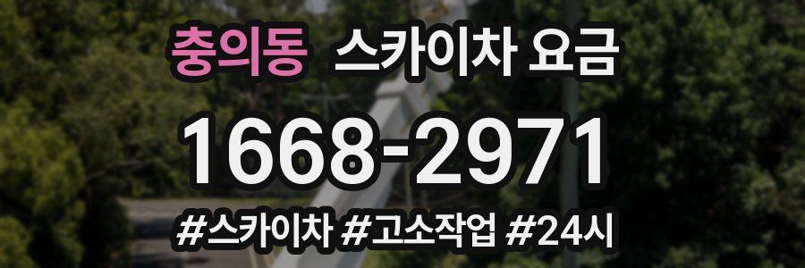 충의동 스카이차 요금