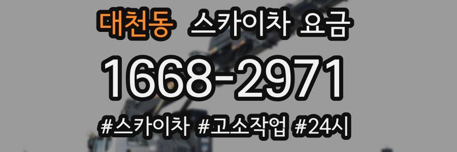 대천동 스카이차 요금