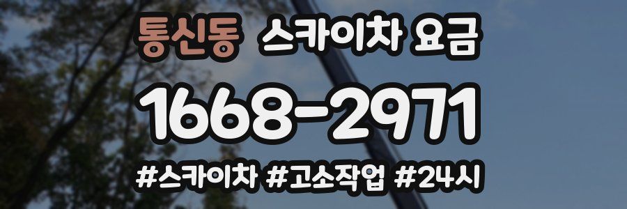 통신동 스카이차 요금