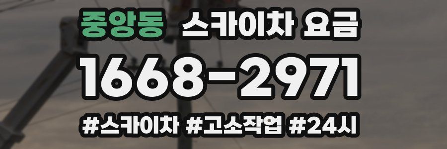 중앙동 스카이차 요금