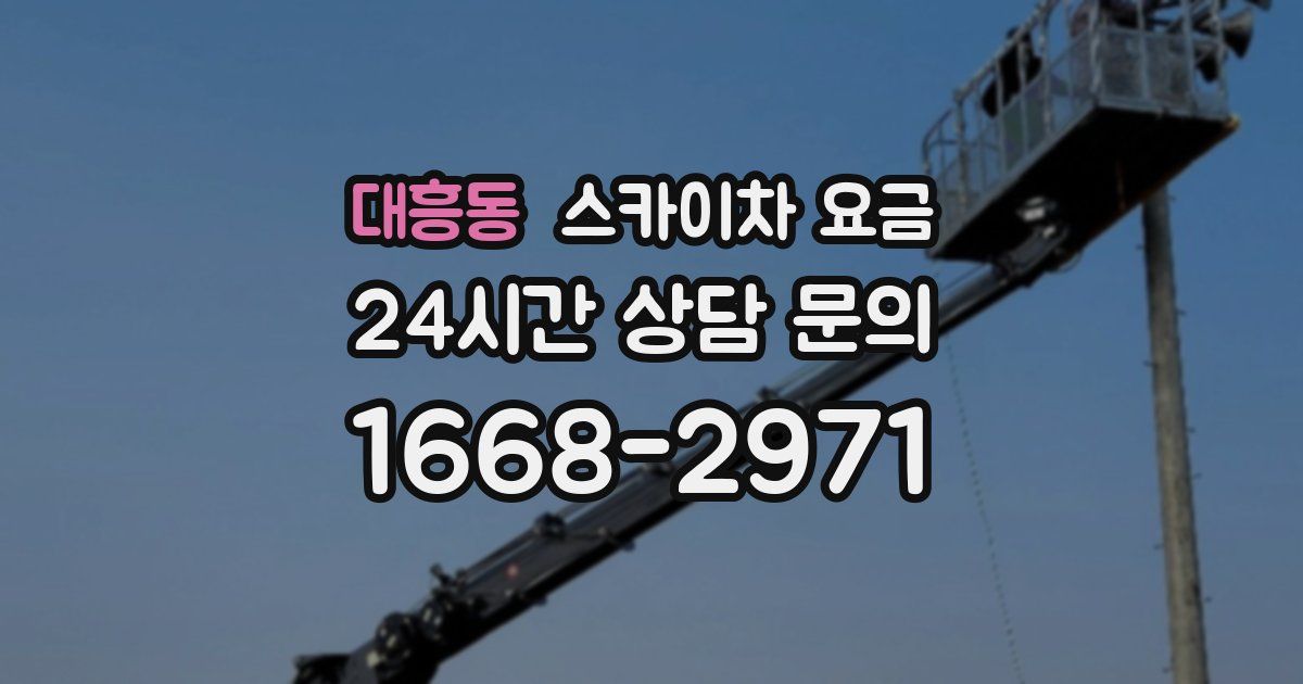 대흥동 스카이차 요금