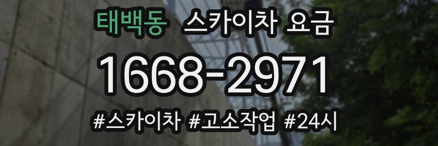 태백동 스카이차 요금