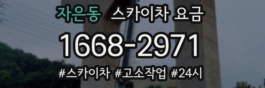 자은동 스카이차 요금