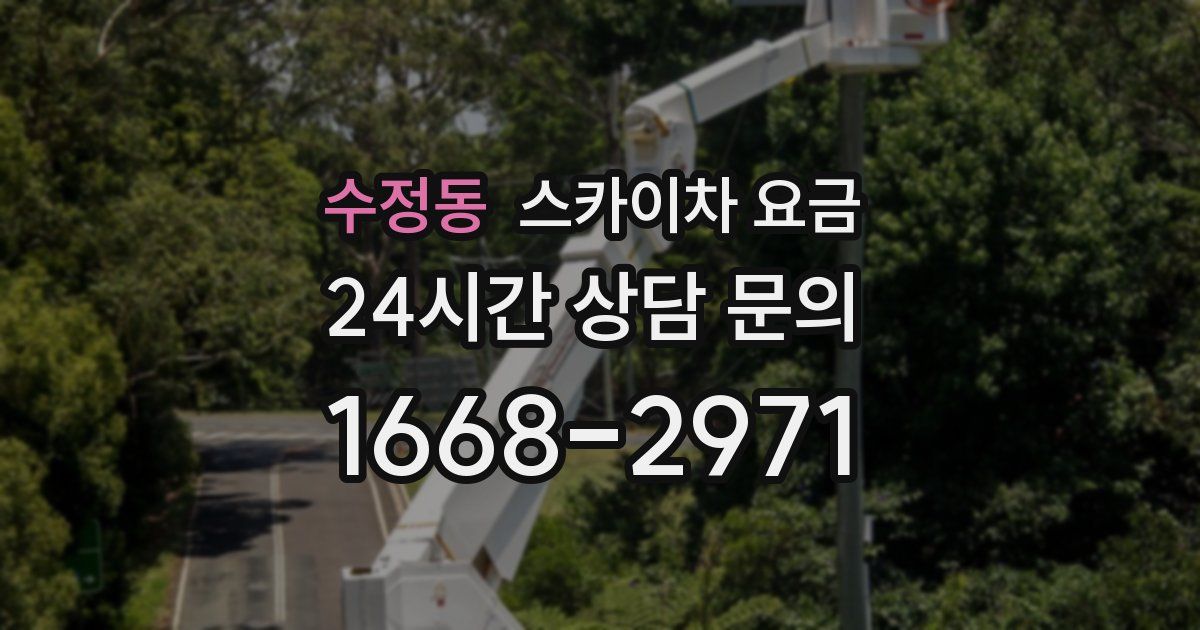 수정동 스카이차 요금