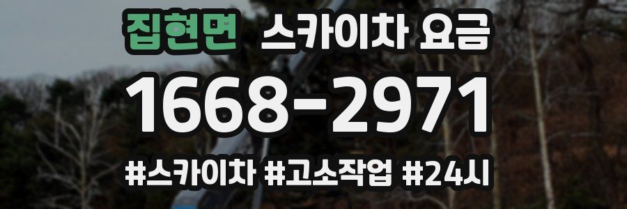 집현면 스카이차 요금